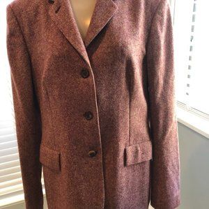 Piazza Sempione Wine Tweed Blazer